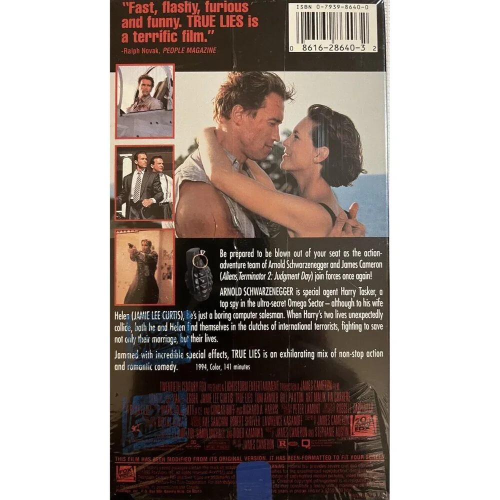 True Lies (VHS, 1995) Arnold Schwarzenegger Jamie Lee Curtis – Very Good